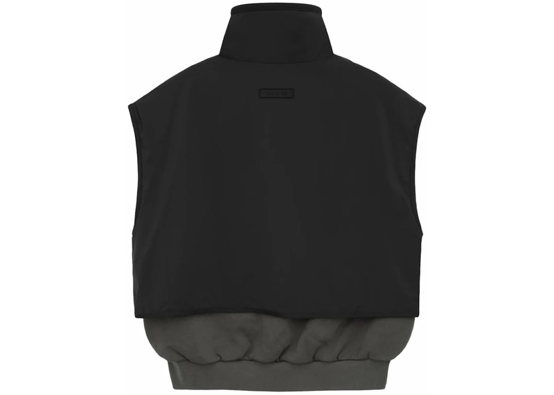 ESSENTIALS Fear of God Essentials Nylon Fleece Mockneck Vest Ink/Jet Black outlook