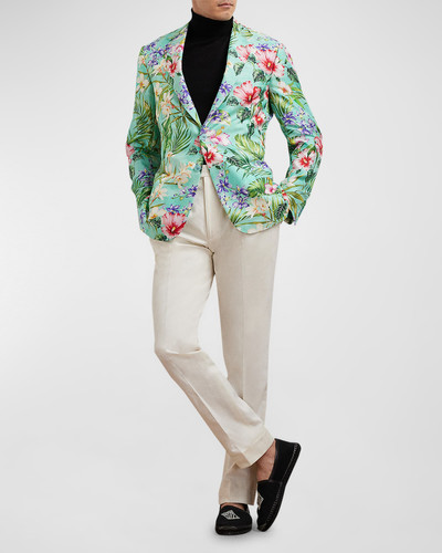 Ralph Lauren Men's Kent Hand-Tailored Floral Silk Sport Coat outlook