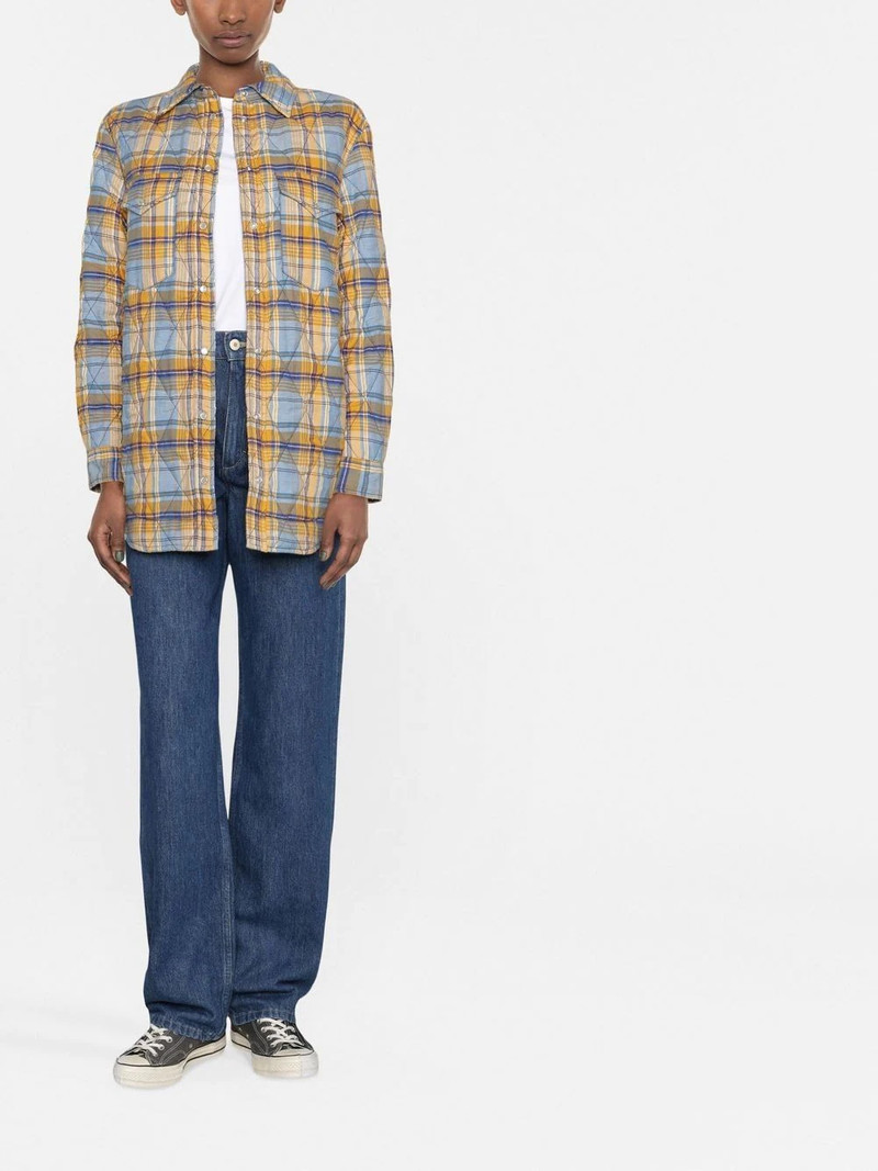 Isabel Marant Étoile padded check shirt jacket outlook