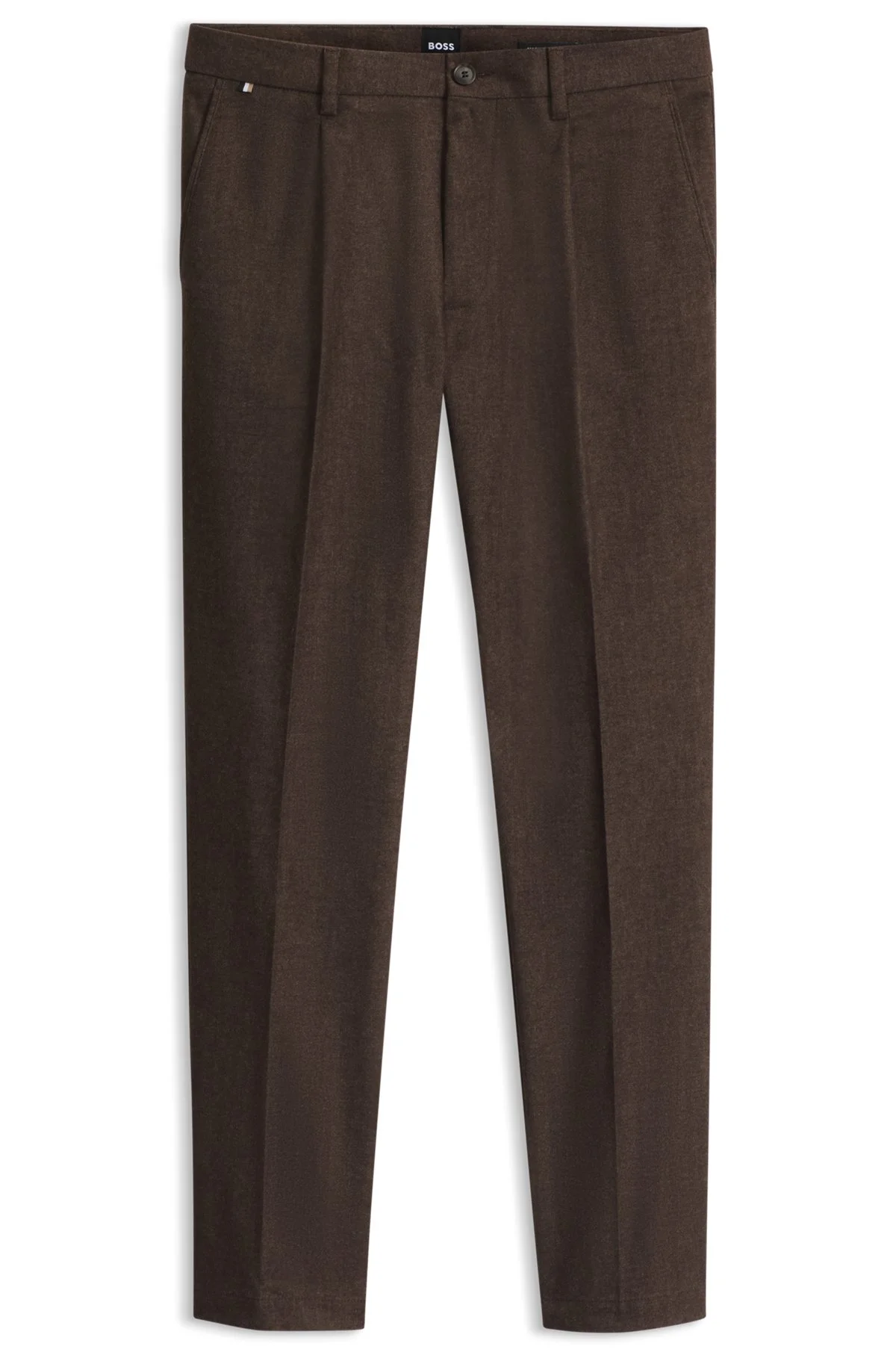 MODERN-FIT PANTS IN STRETCH MELANGE FABRIC - 1