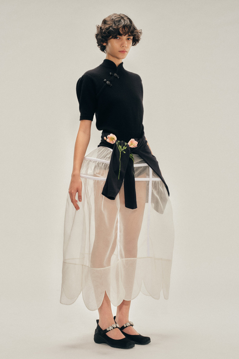 Embellished Mandarin Collar Cashmere Jumper 3