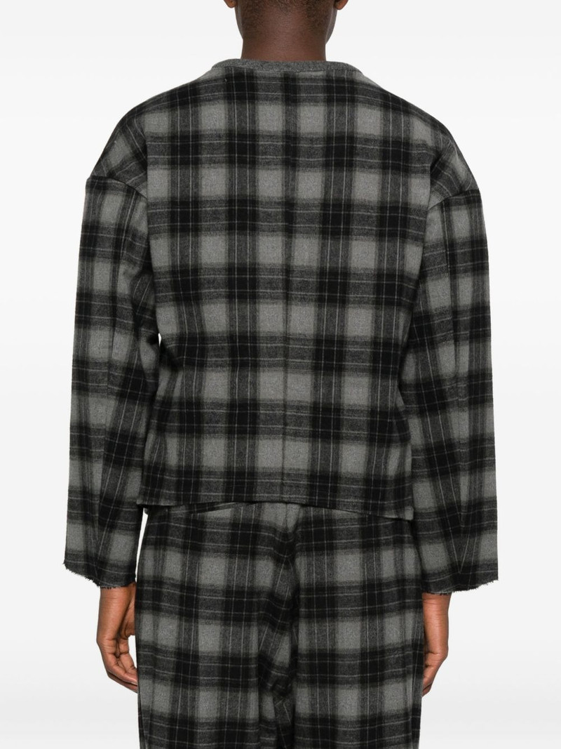 plaid-pattern cardigan 4