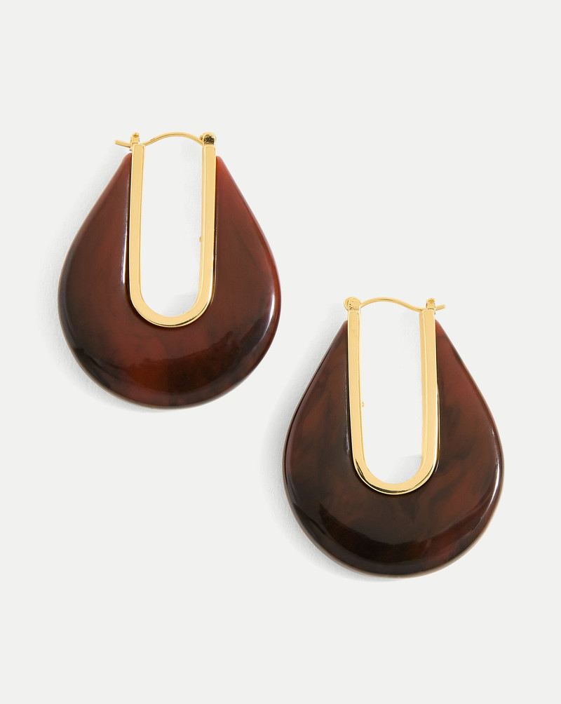 RESIN DROP HOOP EARRING 1