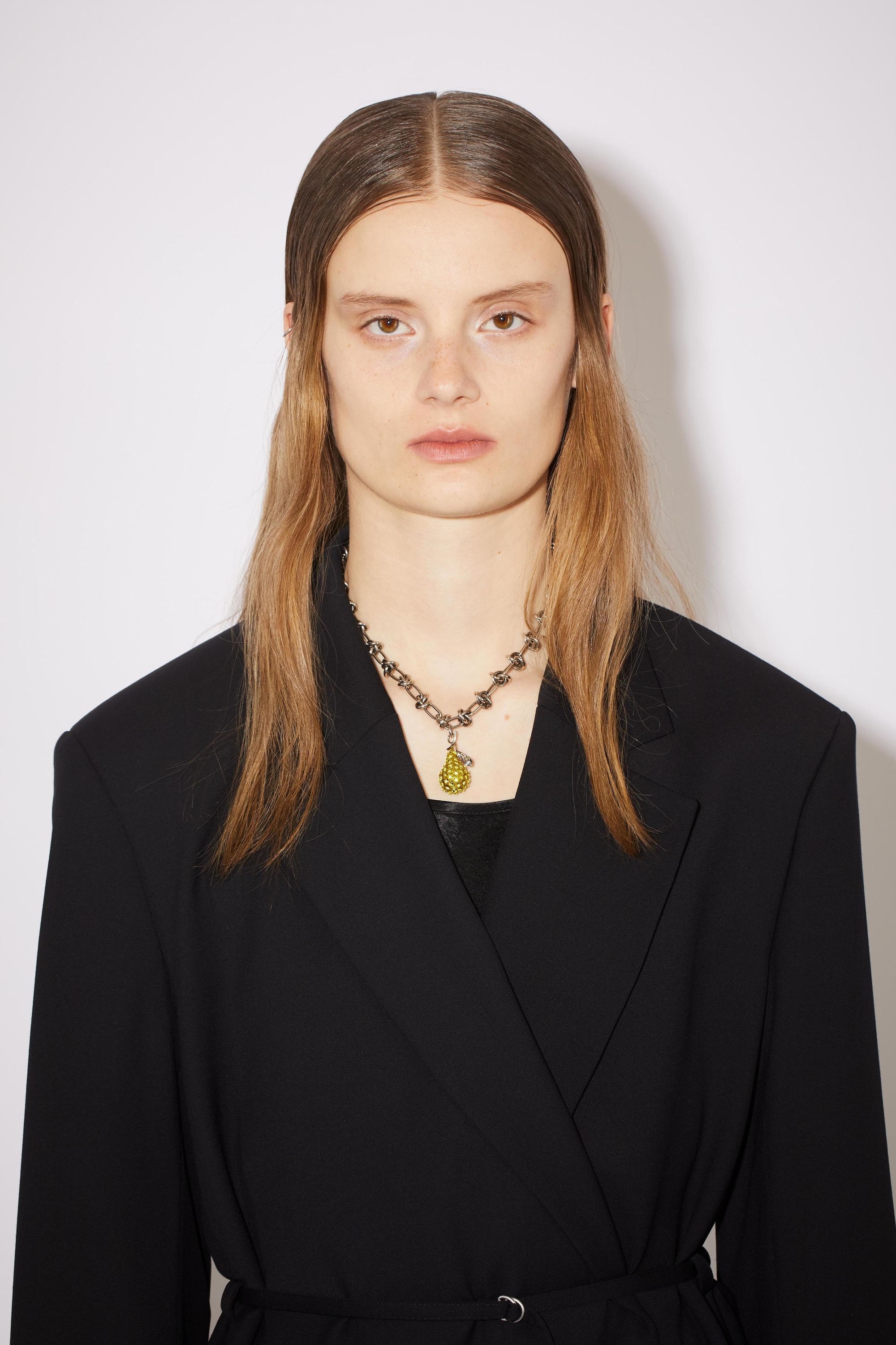 Double breasted belt suit jacket - Black - 6
