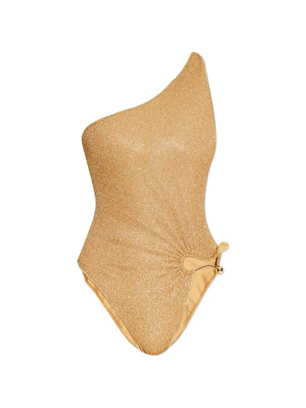 one-shoulder ring swimsuit - 1