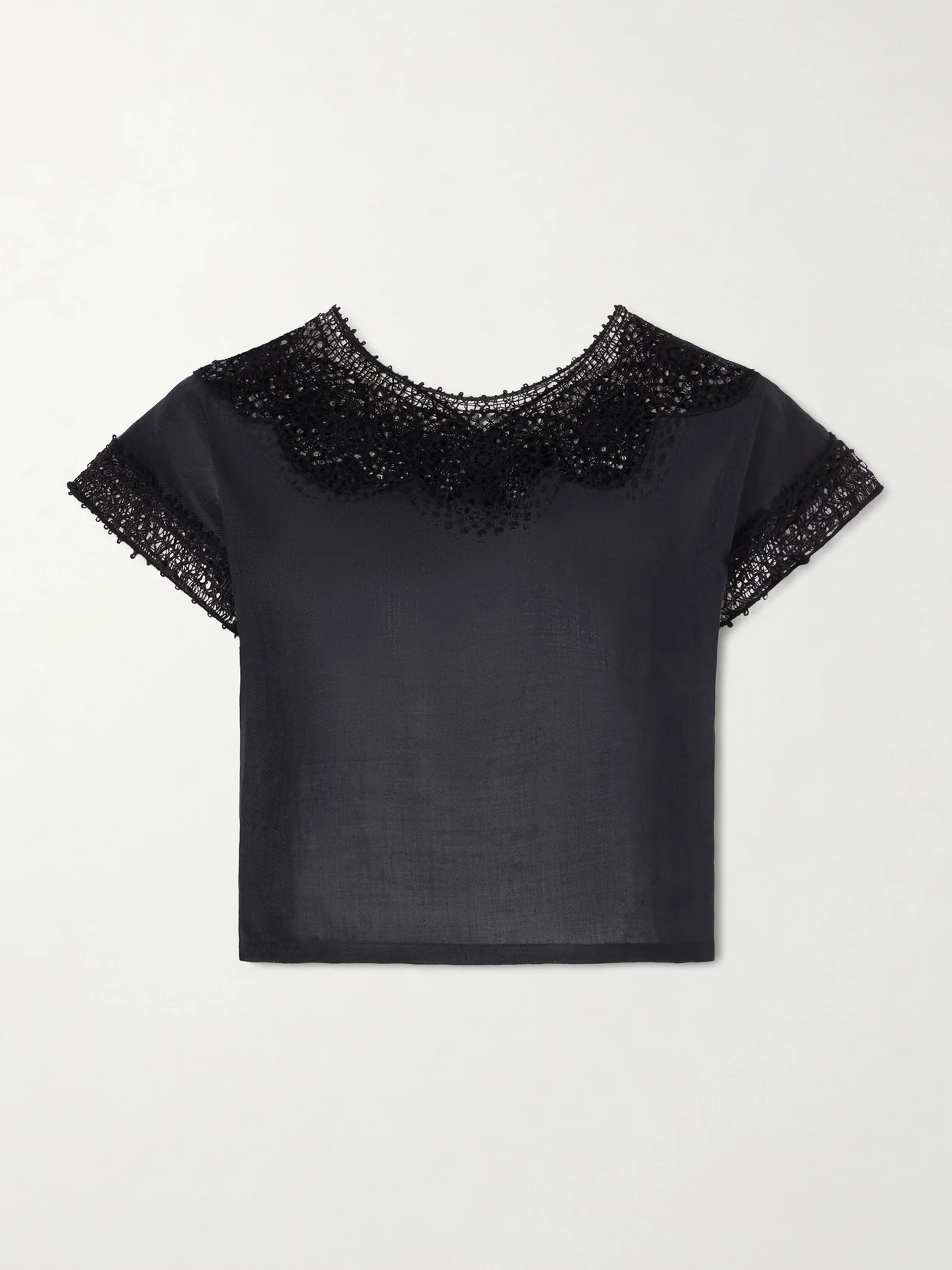Caila Crochet-trimmed Ramie Top - 1