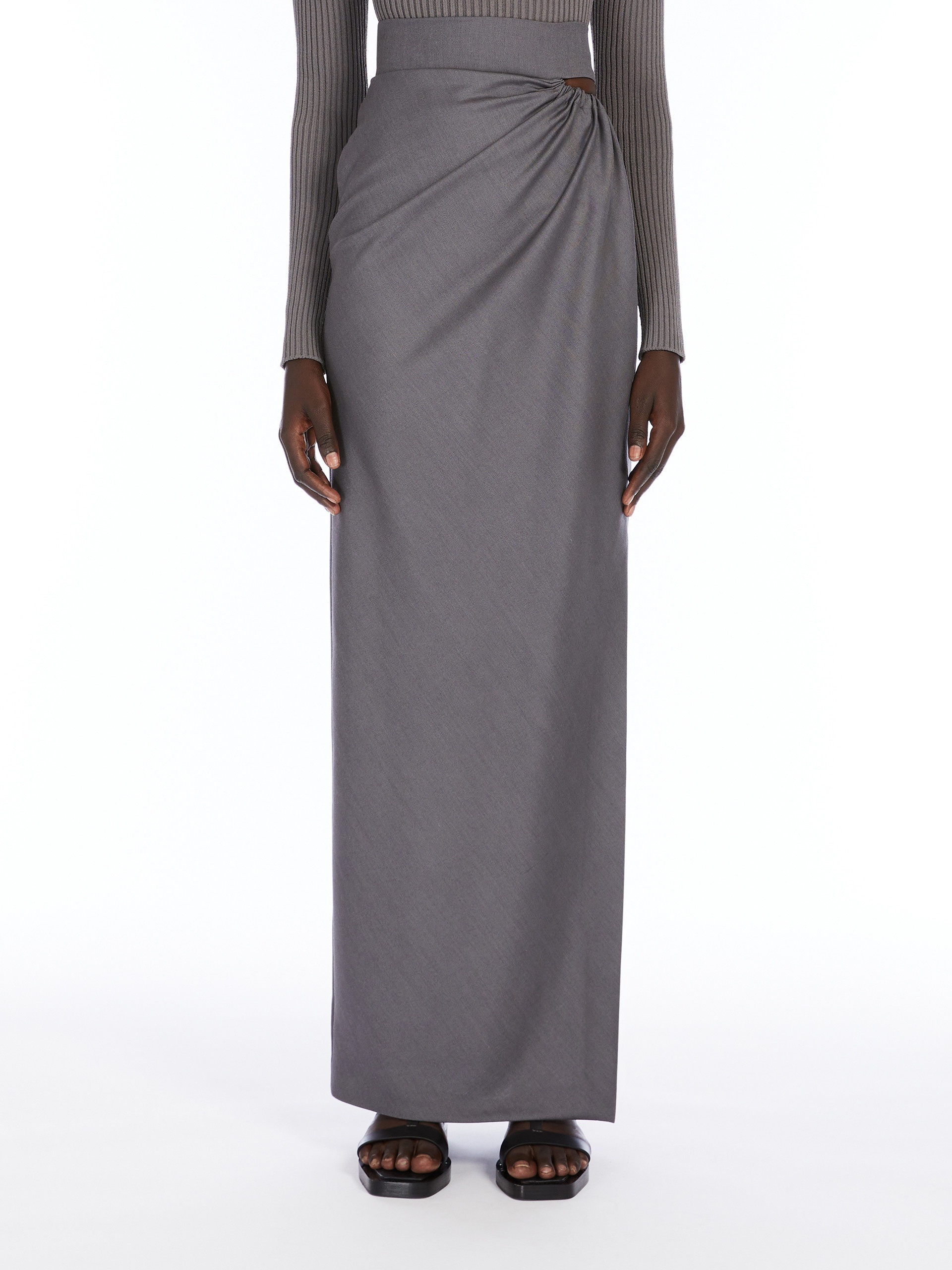 NAVONA Wool, mohair and silk slim-fitting skirt - 3