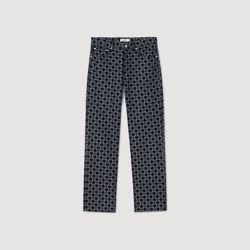 SQUARE CROSS STRAIGHT-LEG JEANS 1