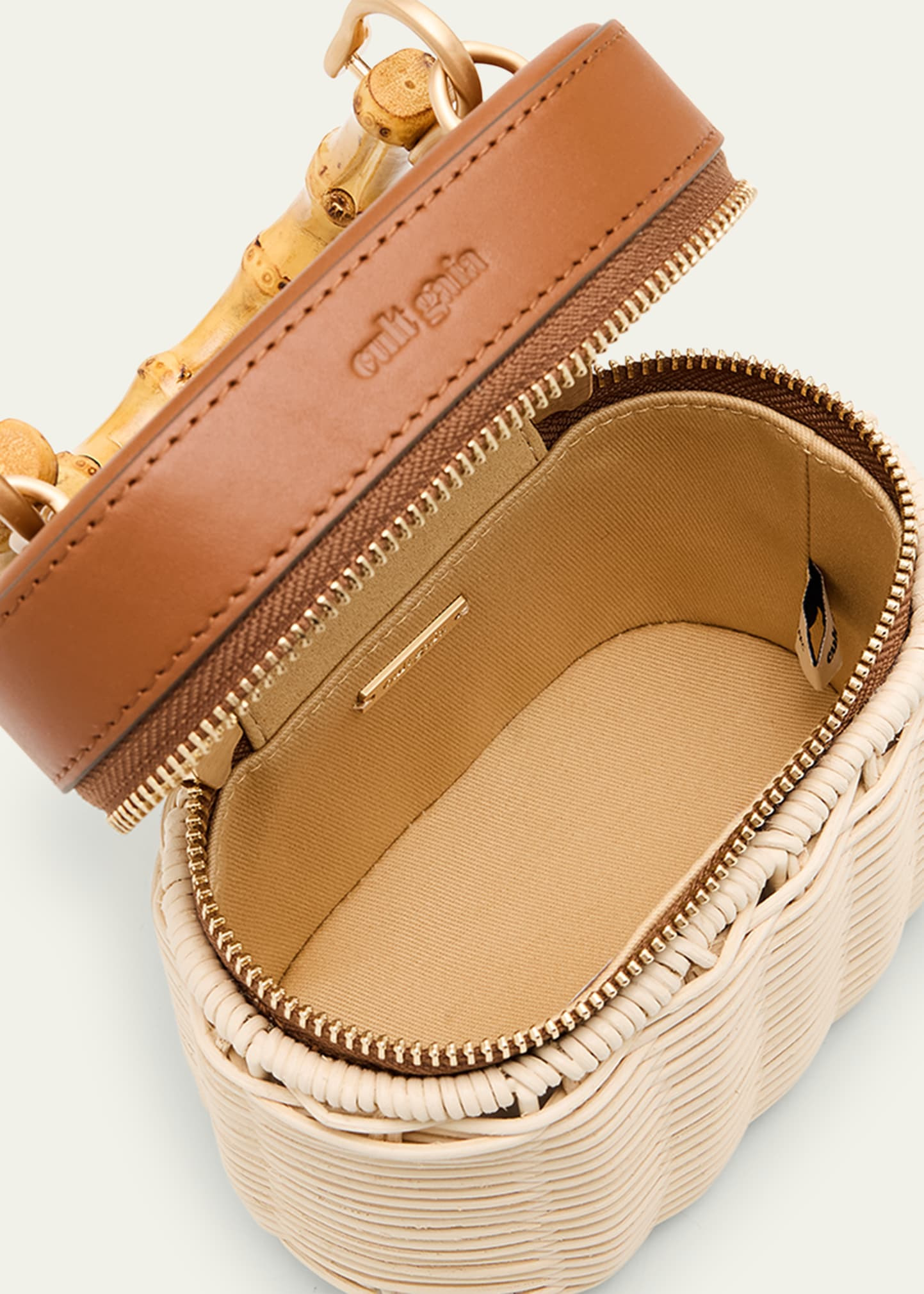 Gwyneth Raffia & Leather Crossbody Bag - 4