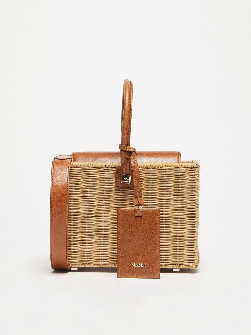 CESTOSWICKER Rattan and leather basket 1