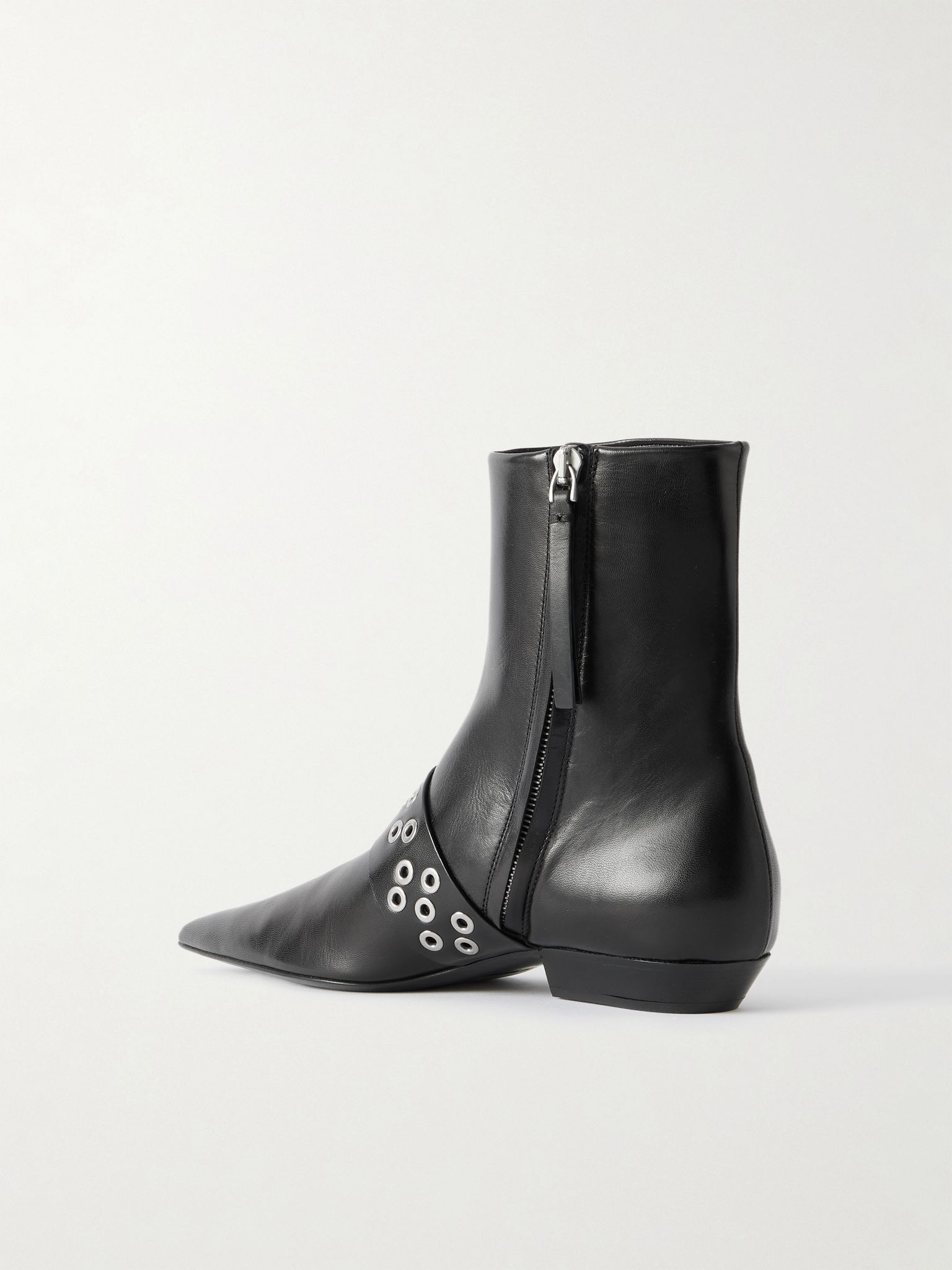 Buckled leather ankle boots Black - 3