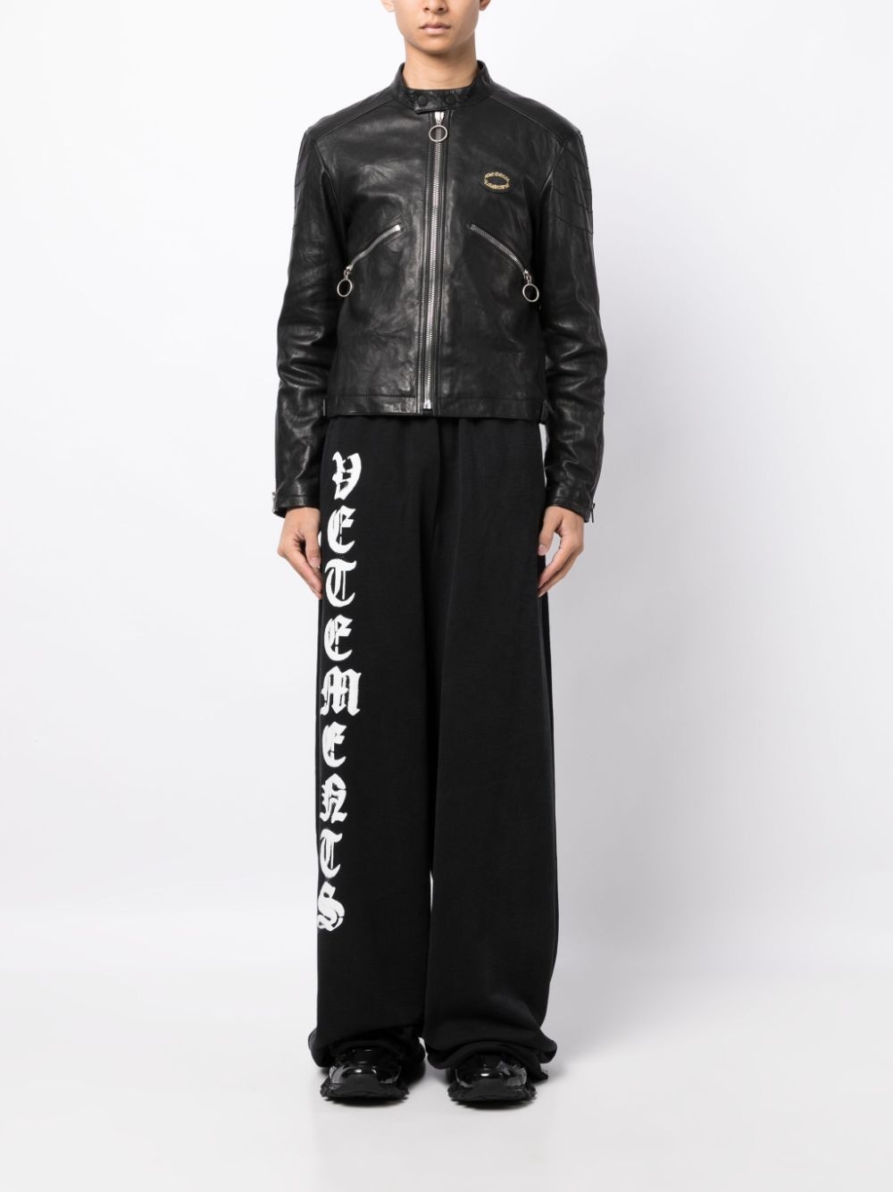 logo-print cotton track pants - 2