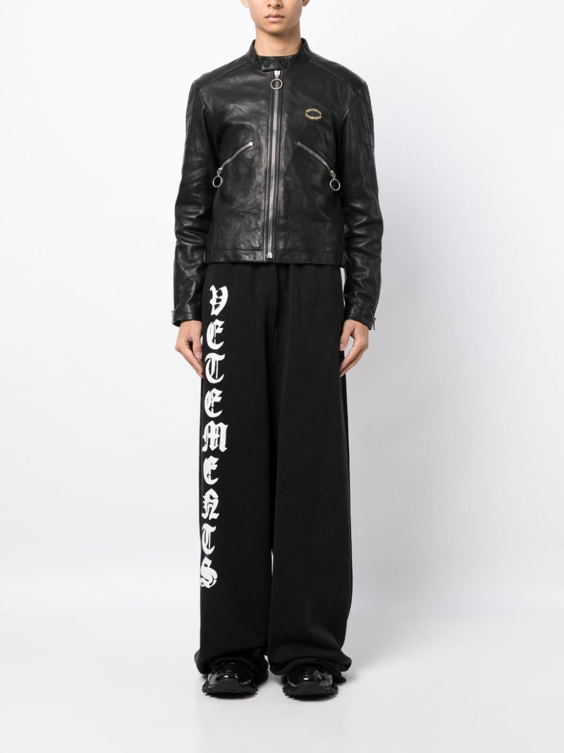 VETEMENTS logo-print cotton track pants outlook