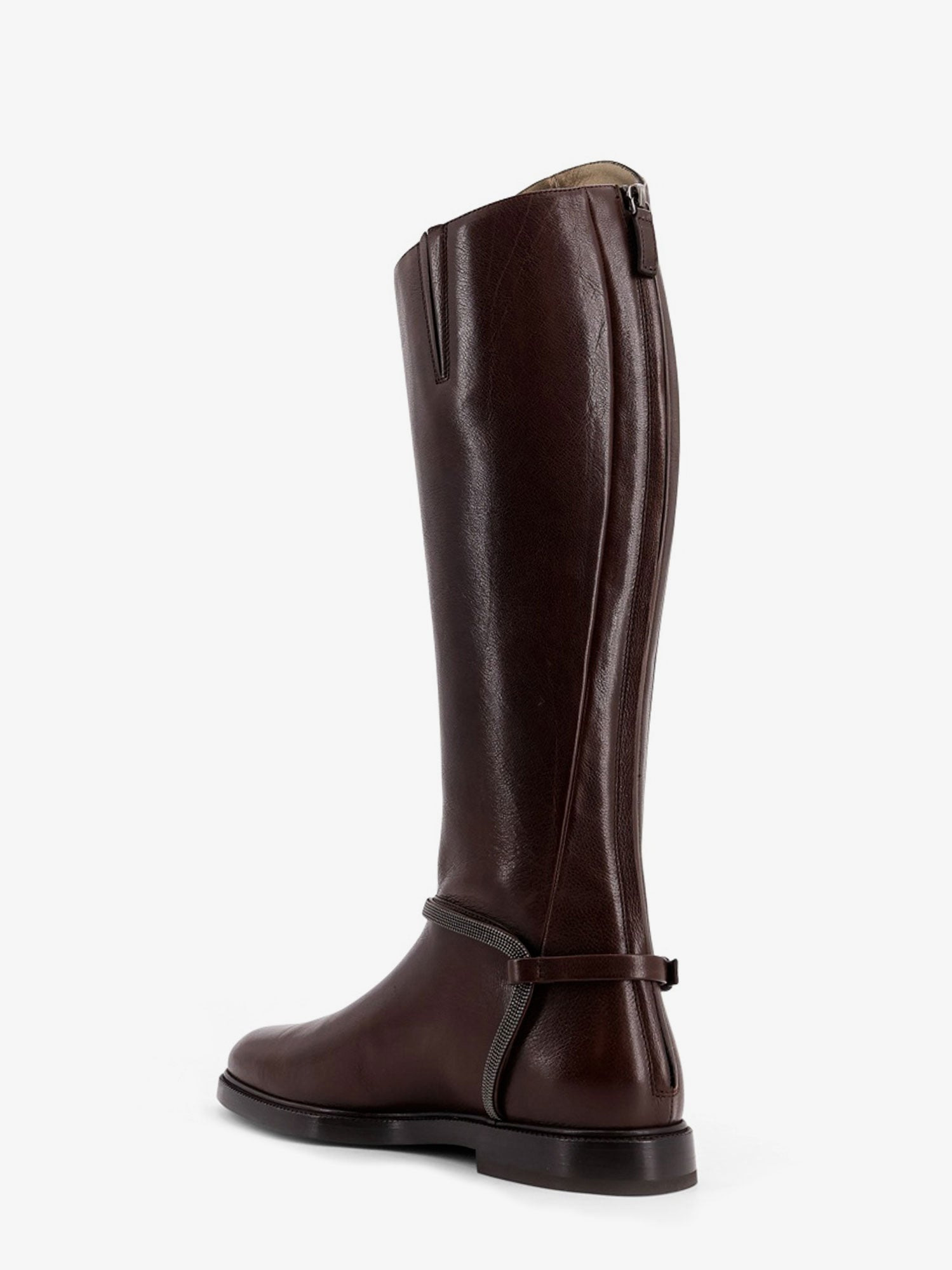 Leather Boots With Monili Detail - 3
