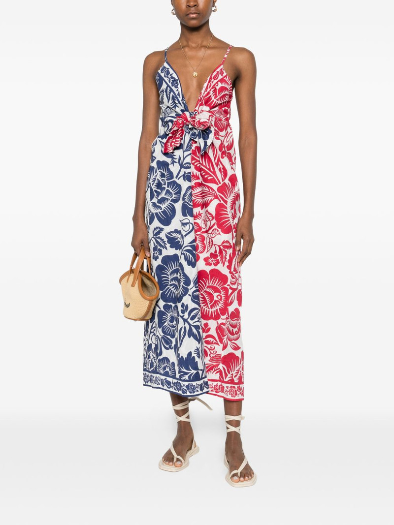 FARM RIO floral knot midi dress outlook