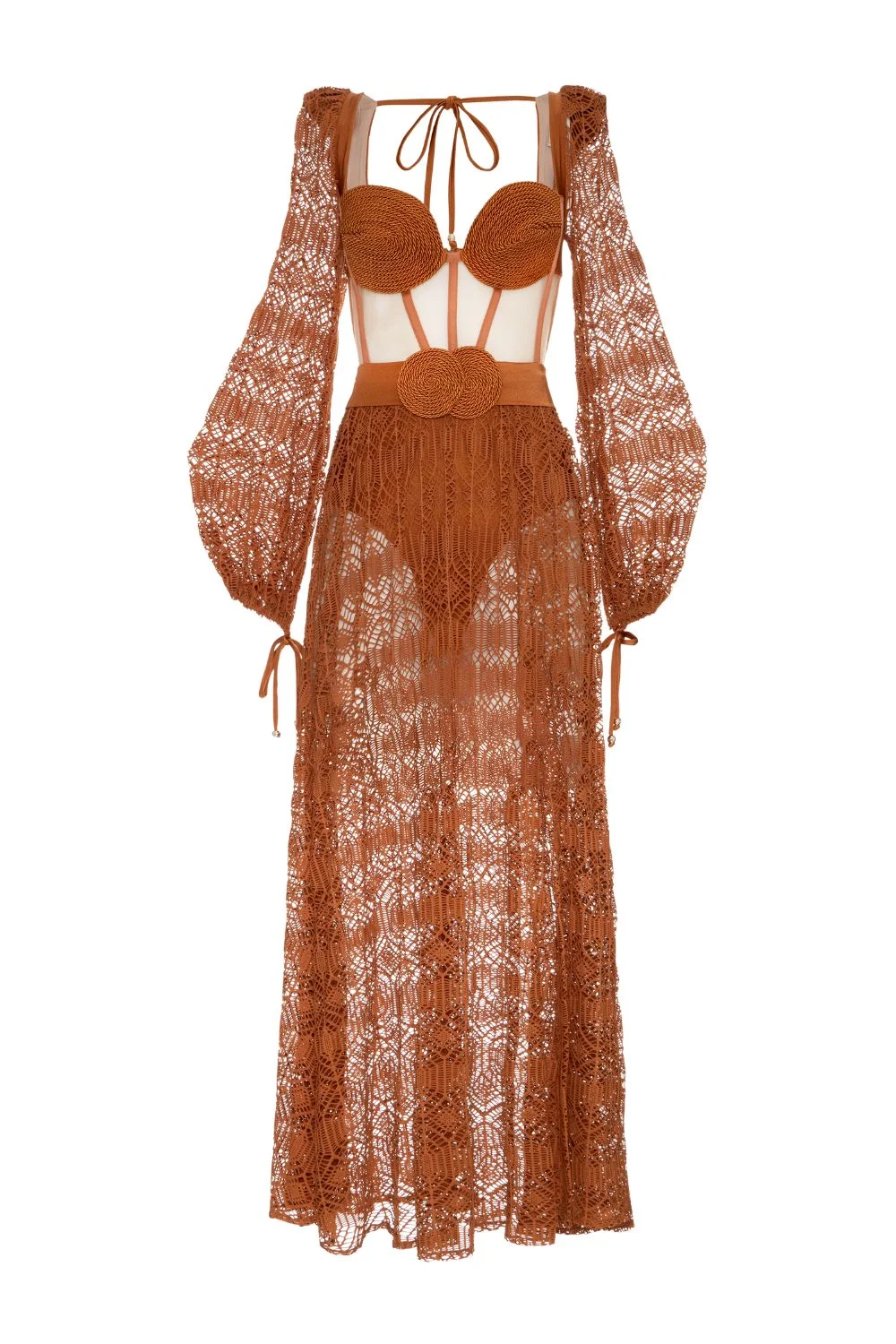 PINE LACE BUSTIER DRESS - 1