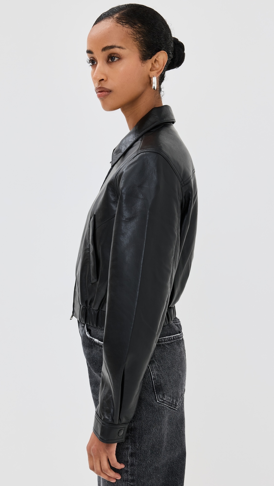 Essie Recycled Leather Cropped Jacket - 3