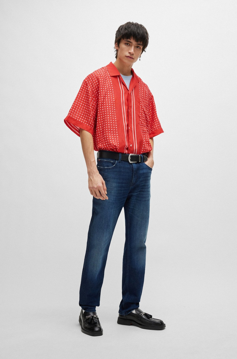 HUGO SLIM-FIT JEANS IN BLUE STRETCH DENIM outlook