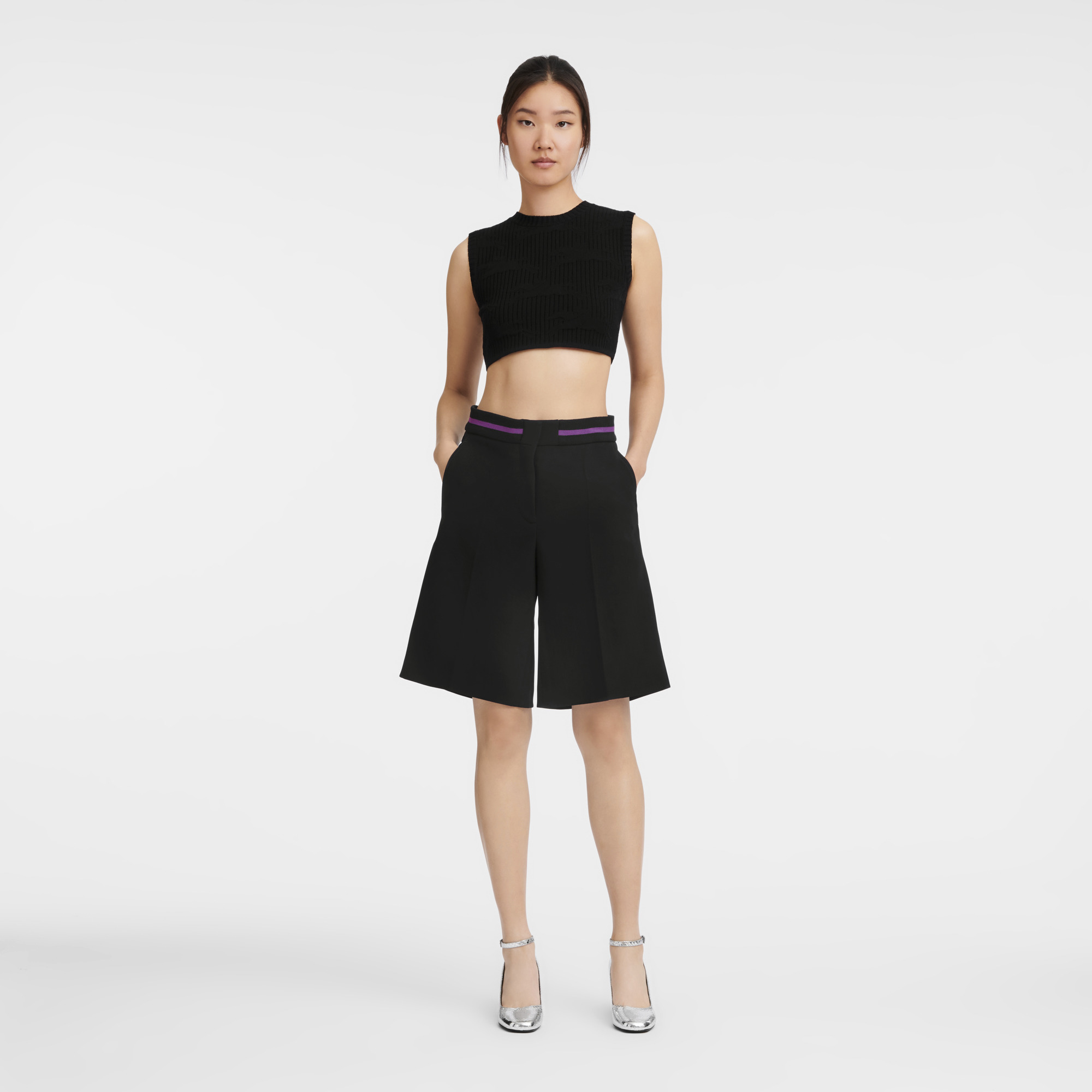 Bermuda shorts Black - Double faced - 3