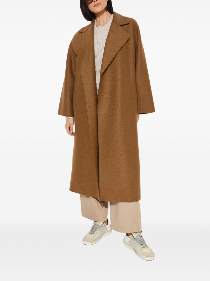 Harris Wharf London belted-waist wool coat outlook