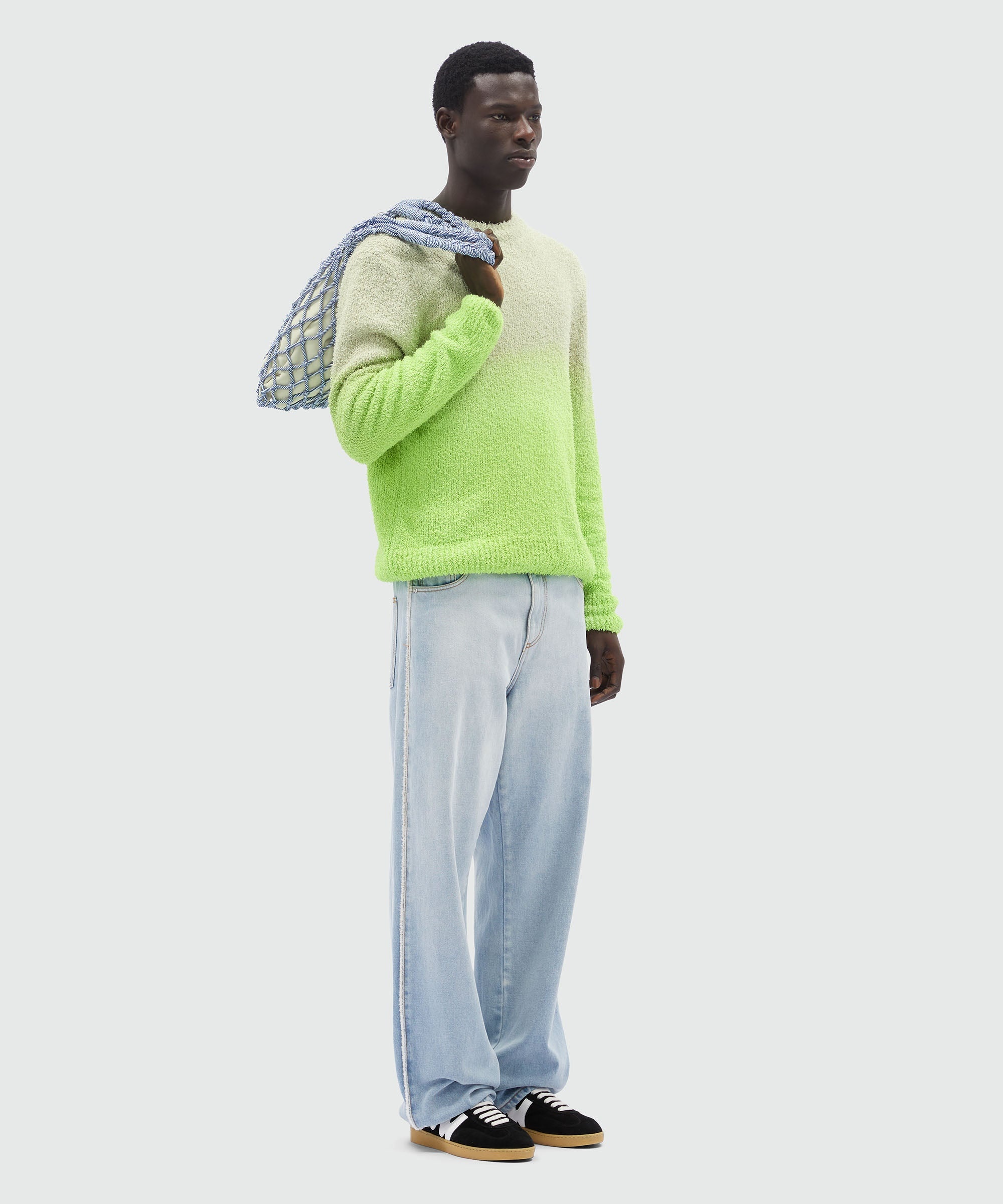 Degradé terry-effect cotton sweater - 4