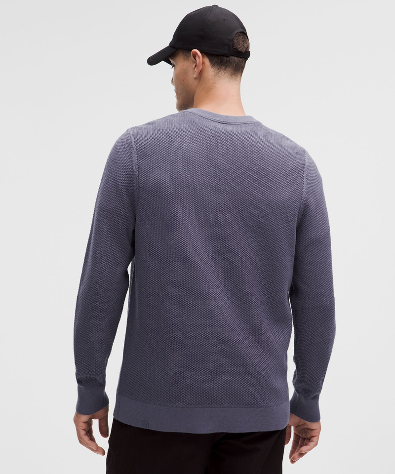 Textured Knit Crewneck Sweater 3
