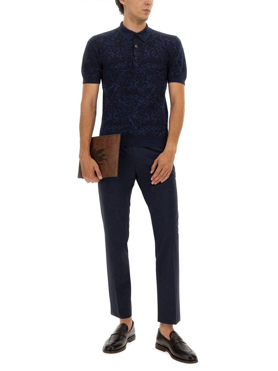 Etro Men Polo Shirt With Pegasus Embroidery - 4
