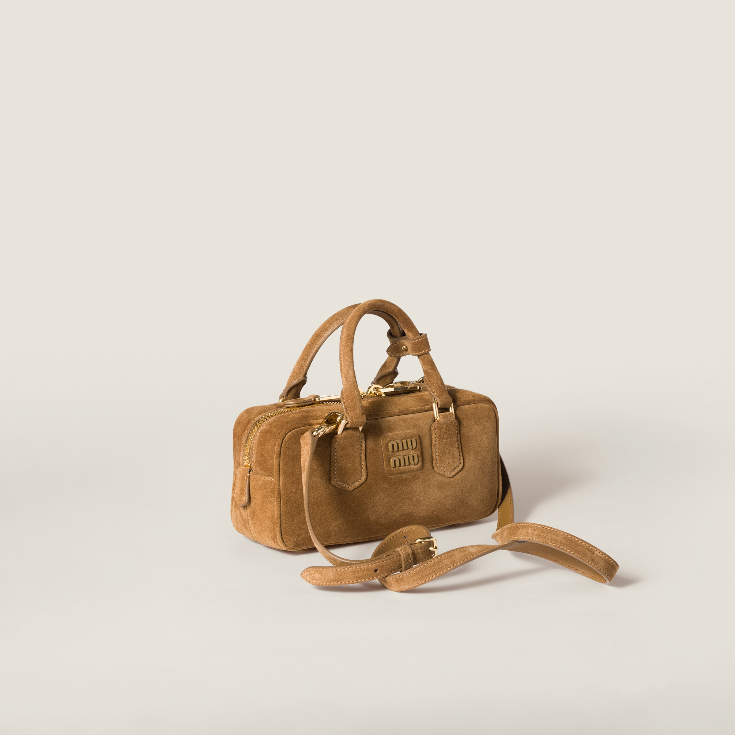 Arcadie padded suede top-handle bag - 3