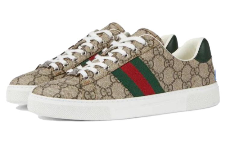 (WMNS) Gucci  Ace Sneaker With Web 'Beige Ebony GG Supreme' 760774-FACMZ-9746 - 3