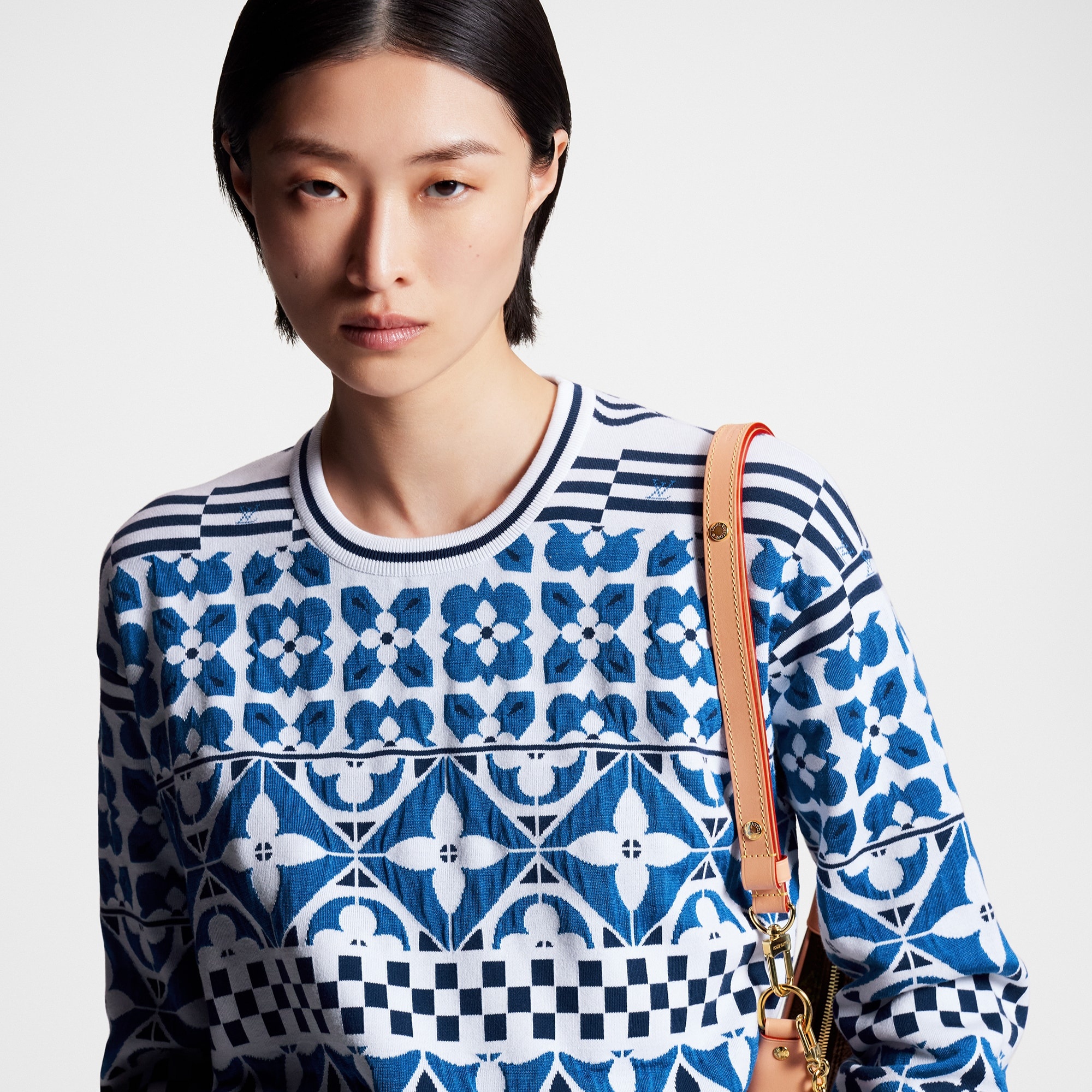 Monogram Tile Jacquard Pullover - 4