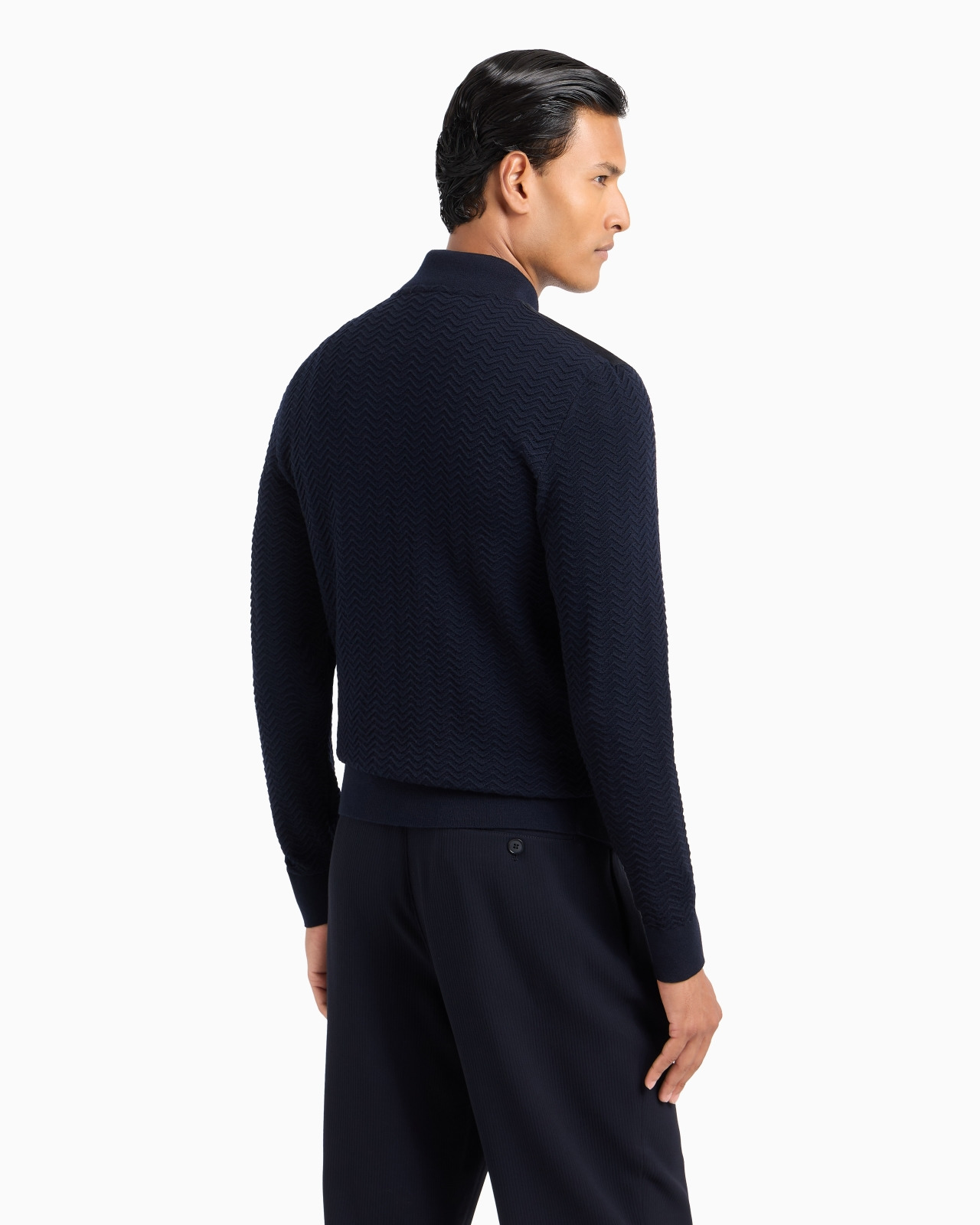 Lambskin suede and cashmere-blend knit zipped blouson - 3