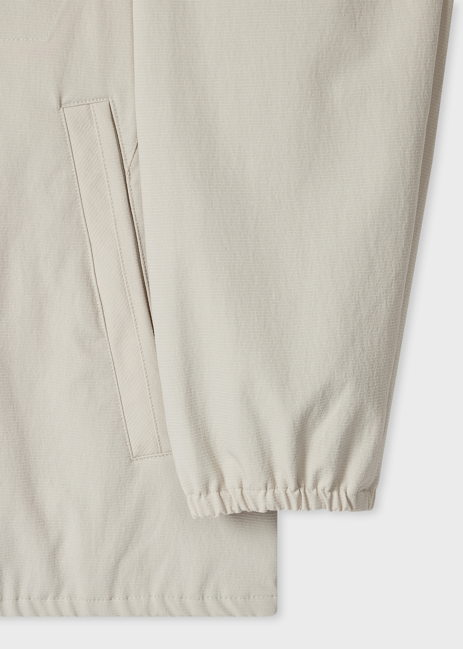 Cream Textured Cropped Track Jacket - 3