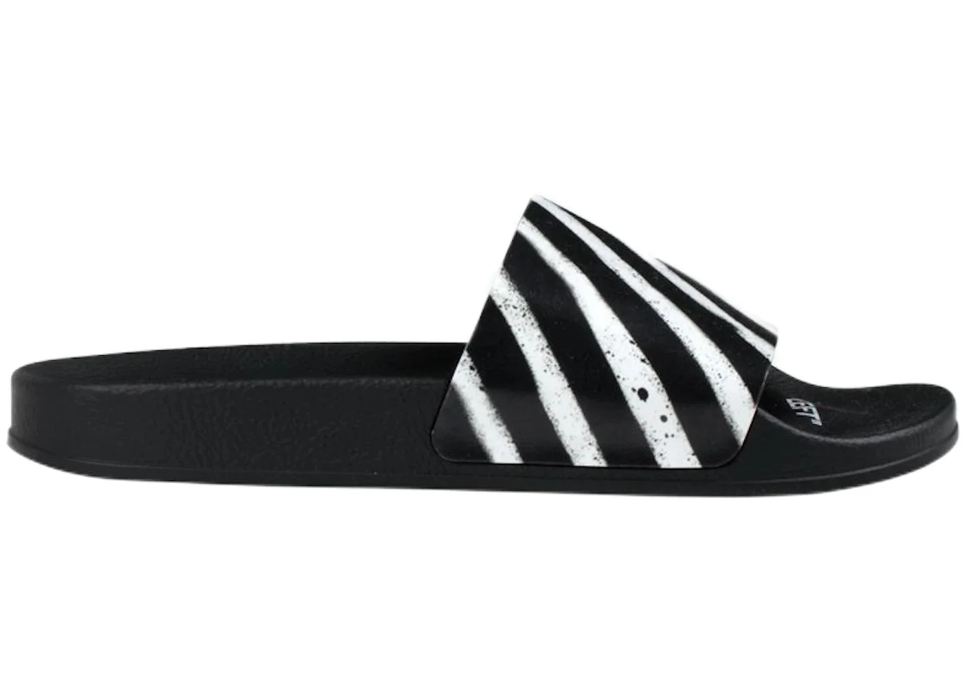 OFF-WHITE Spray Stripes Slider Black White SS20 - 1