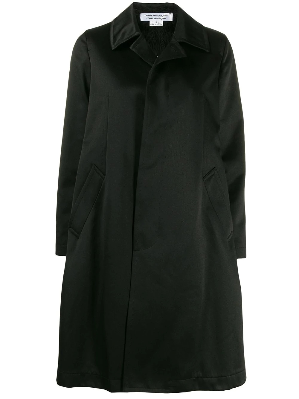 concealed front fastening coat - 1