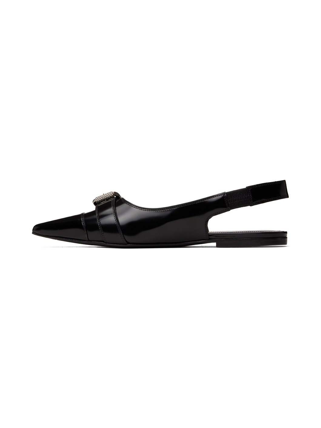 Black Voyou Slingback Slippers - 3