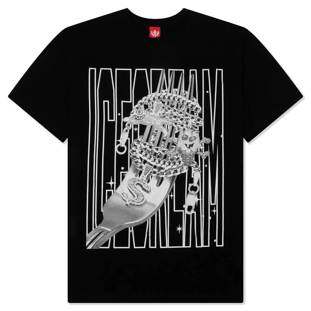 PASTA S/S TEE - BLACK - 1