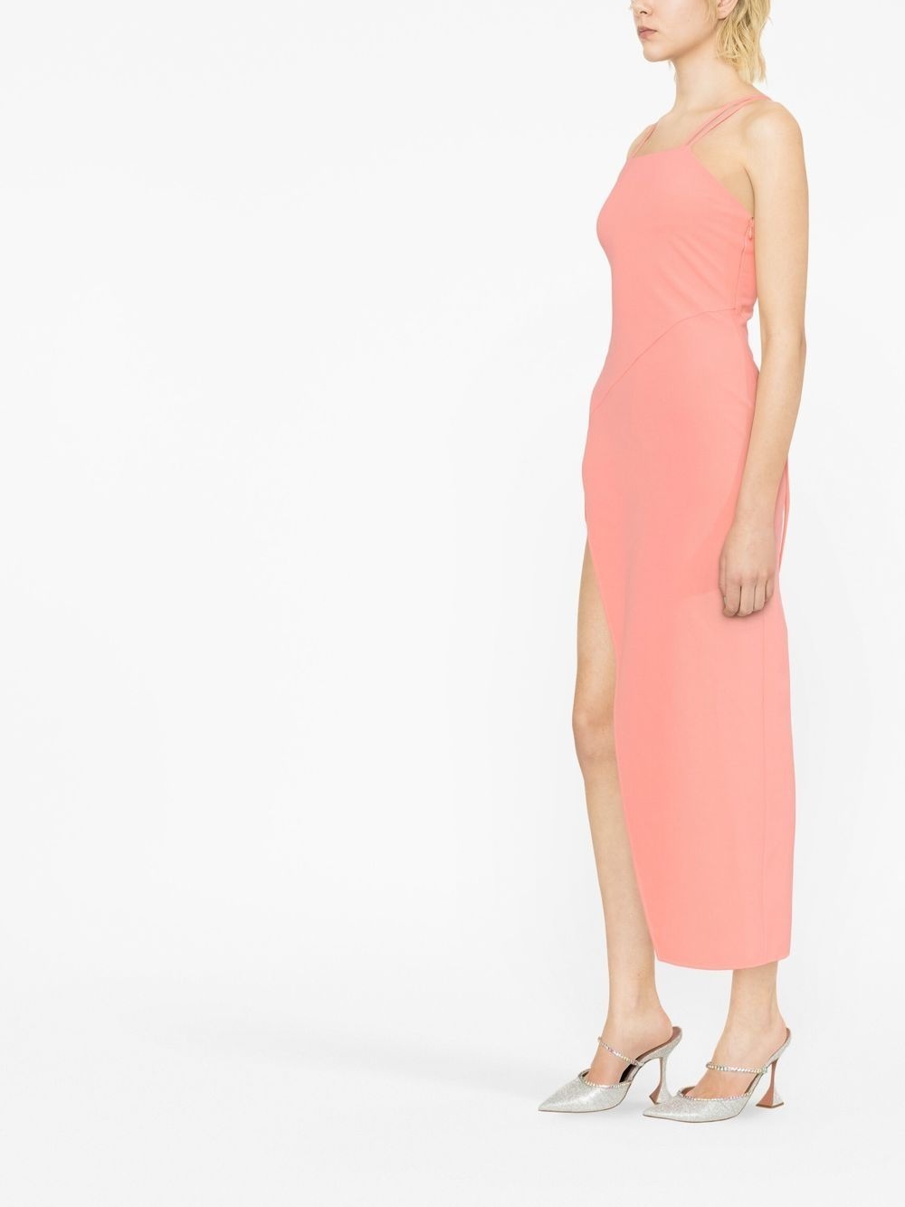 Fujiko double-strap asymmetric midi dress - 4