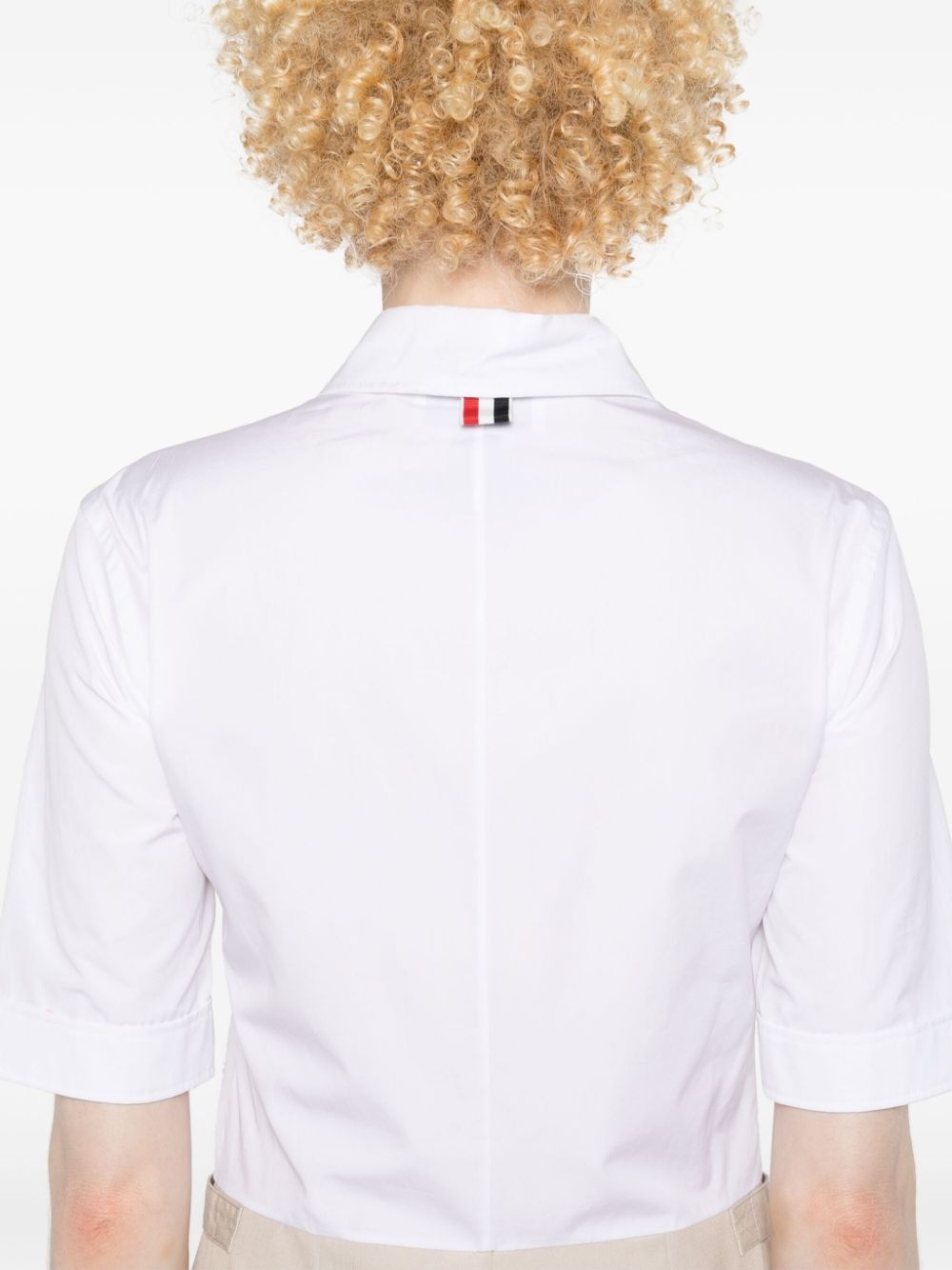 colour-block button-up shirtdress - 5