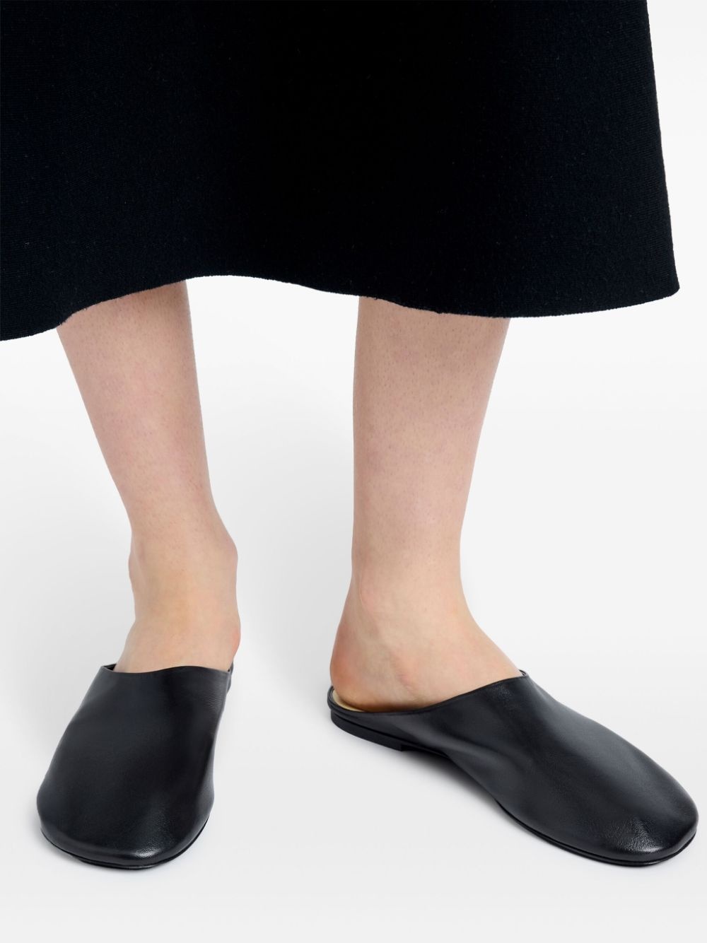 Glove leather slippers - 5