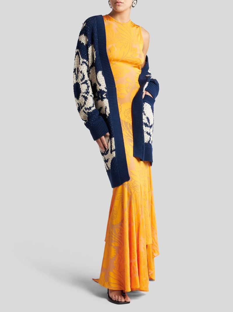 Etro BURNOUT STRETCH JERSEY DRESS WITH CUT-OUT outlook