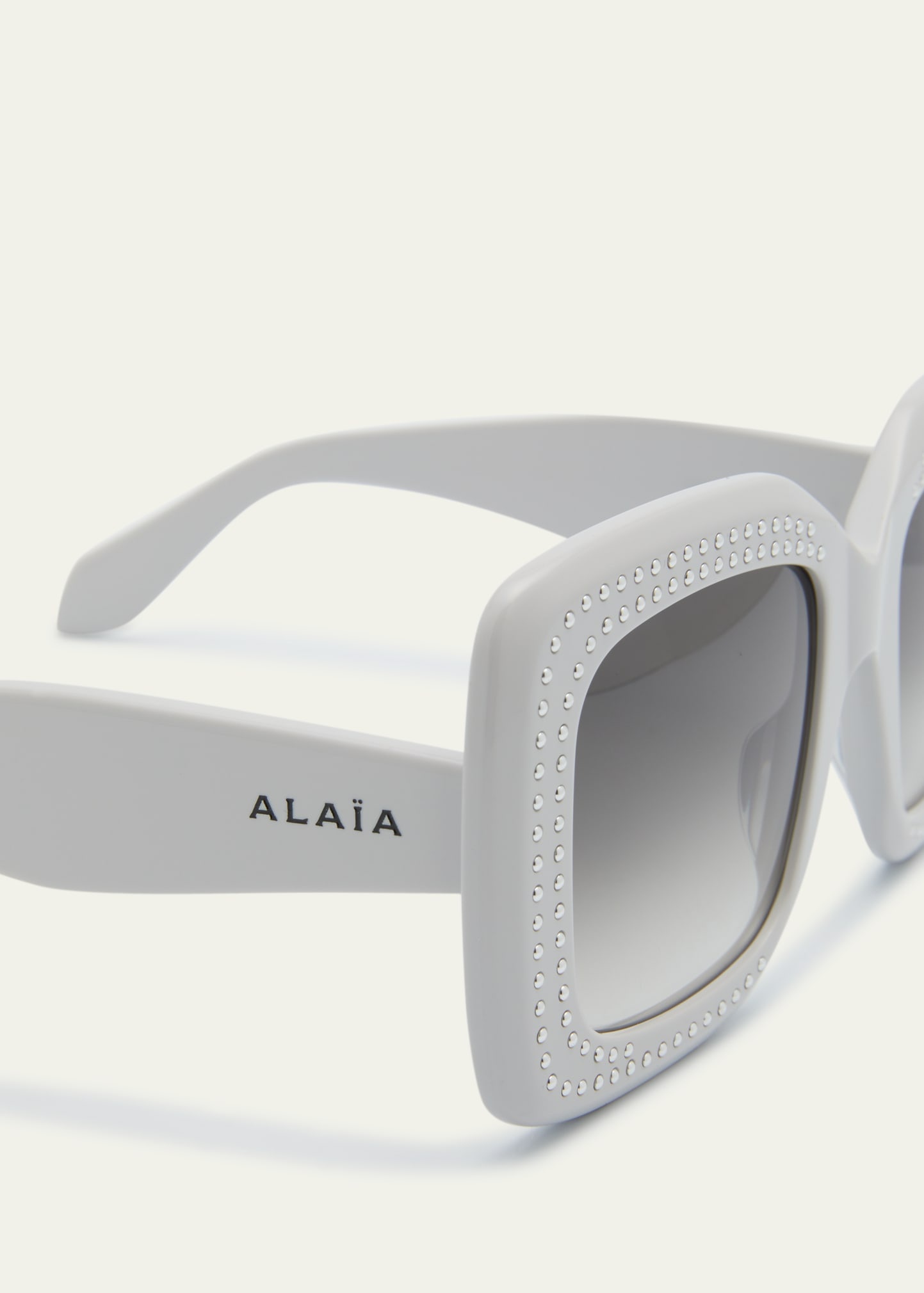 Embellished Rectangle Acetate Sunglasses - 4