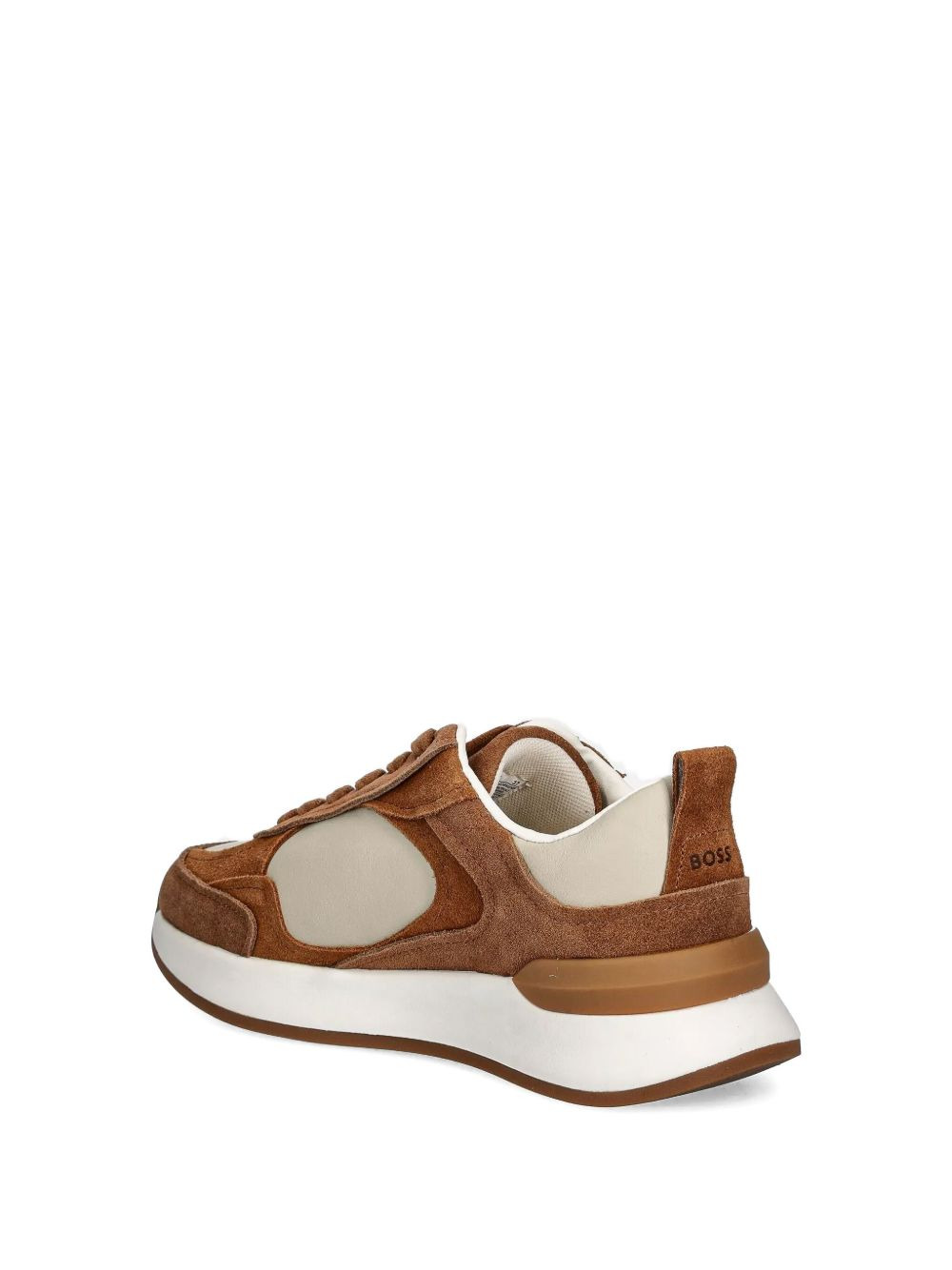 suede-leather monogram sneakers - 3