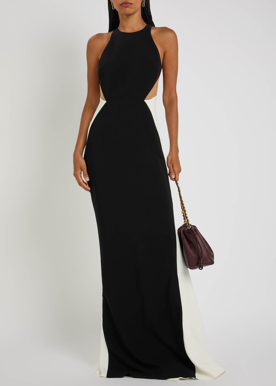 Stella Mccartney Colour-block Stretch-crepe Gown - 4