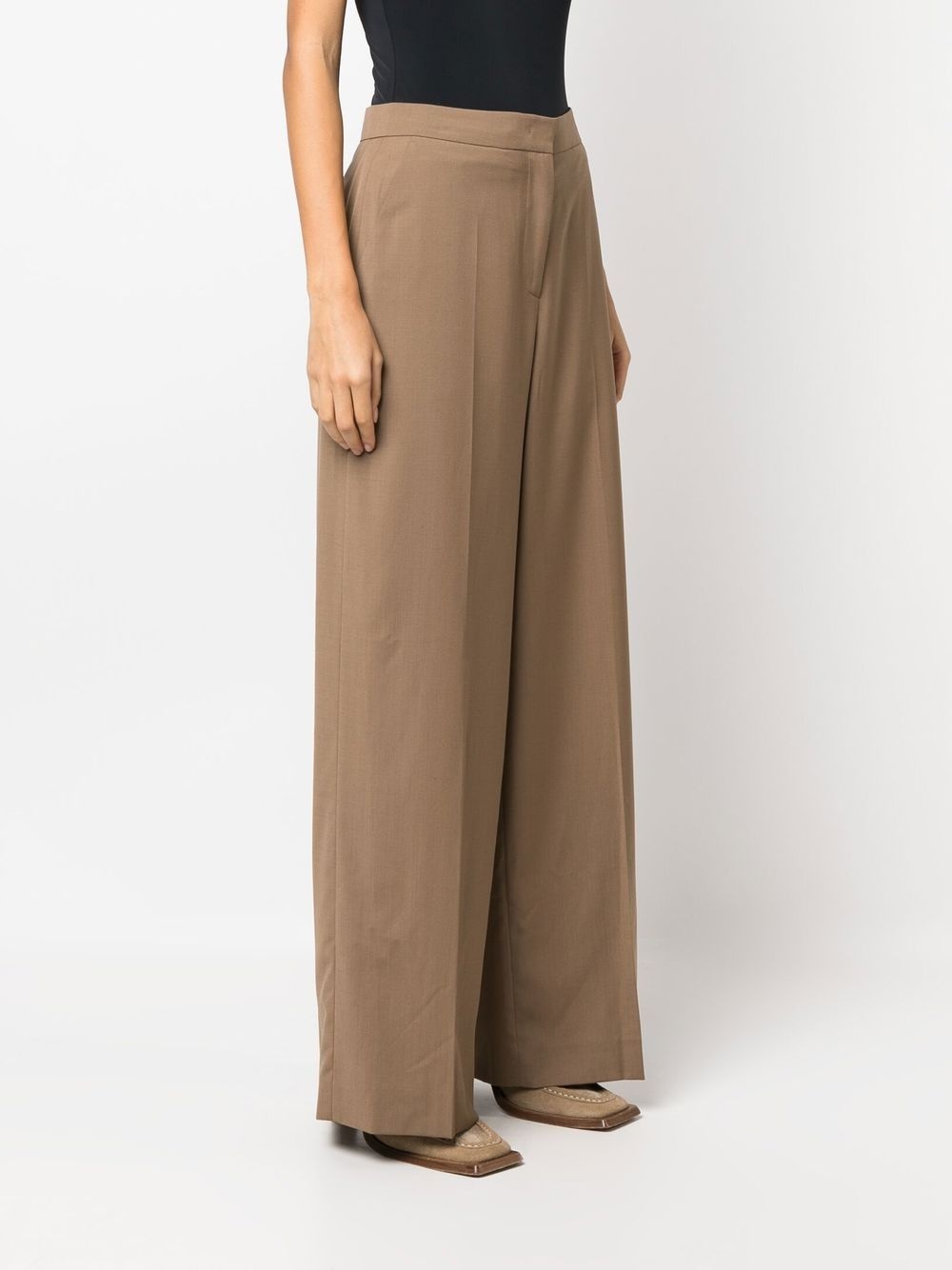 high-waisted straight-leg trousers - 3