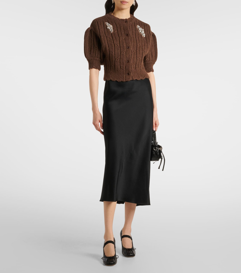 Simone Rocha Embellished wool-blend cardigan outlook