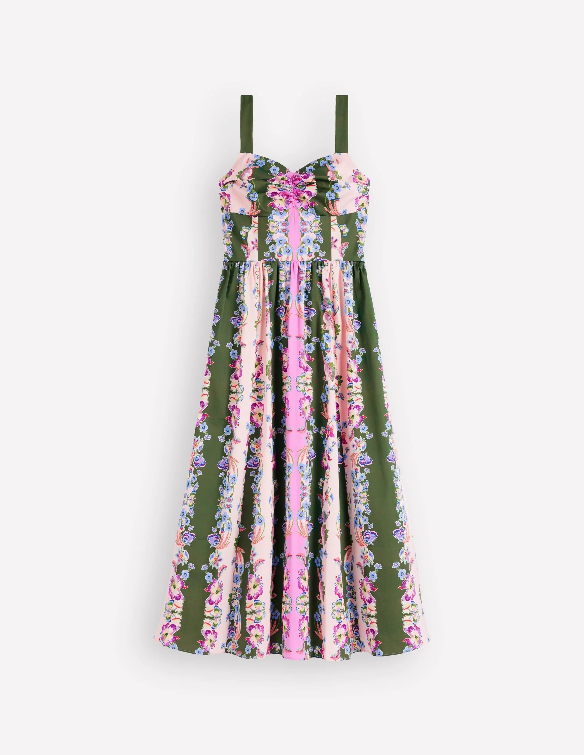 Fit and Flare Midi Dress-Orchid Canopy Stripe - 1