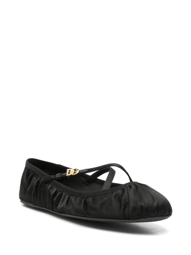 Dolce & Gabbana logo-buckle ballet flats outlook