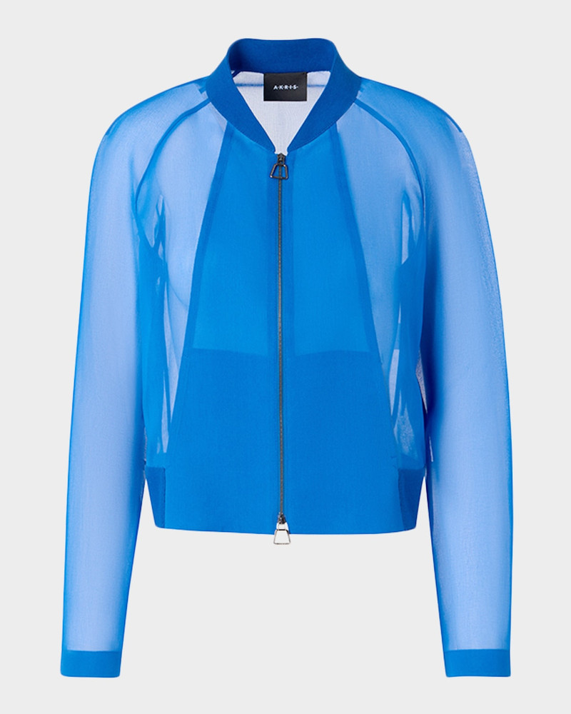 Harina Panama Silk Organza Bomber Jacket 1