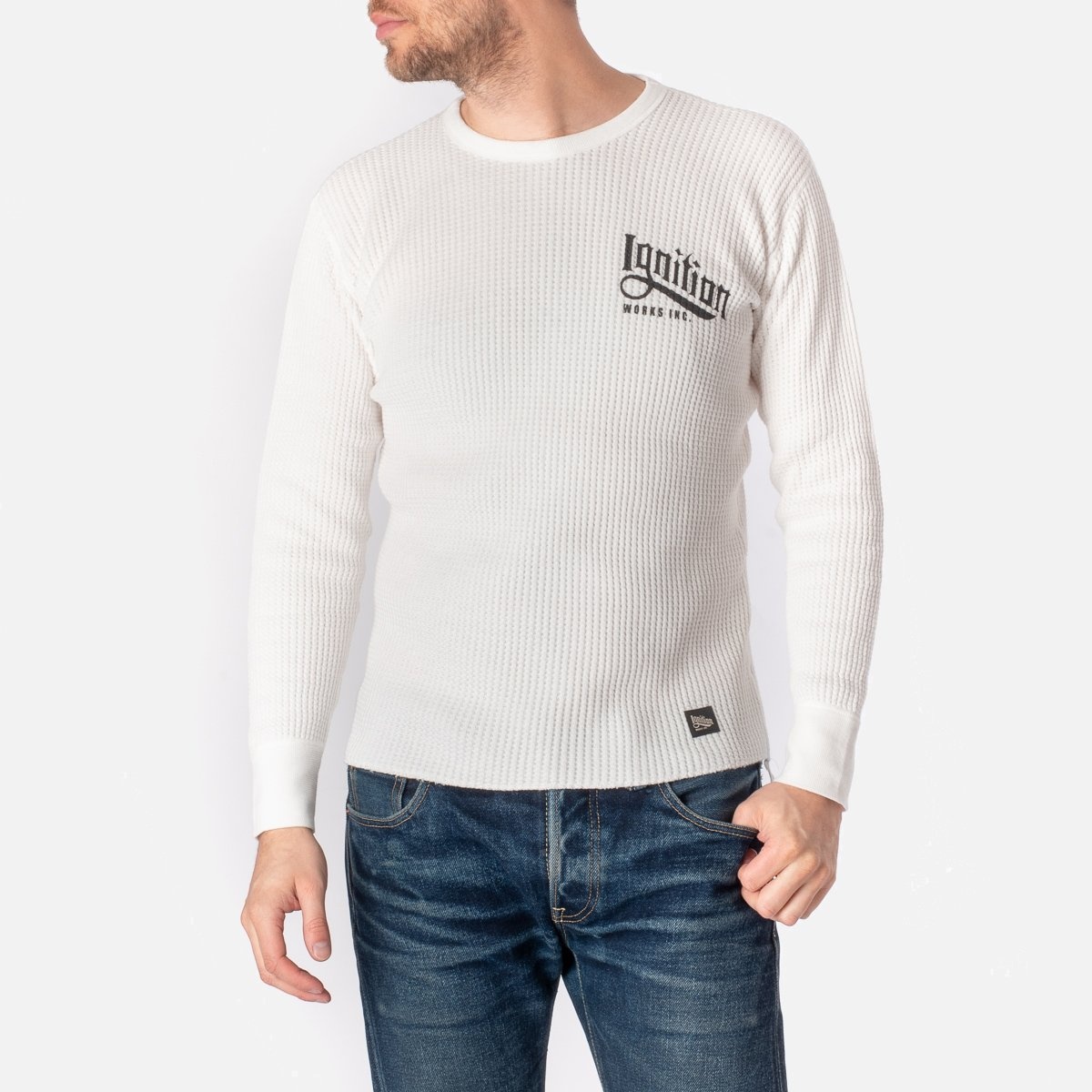 IGW-503 Ignition Works Logo Thermal Crew Neck Long Sleeved Top - Black or White - 9