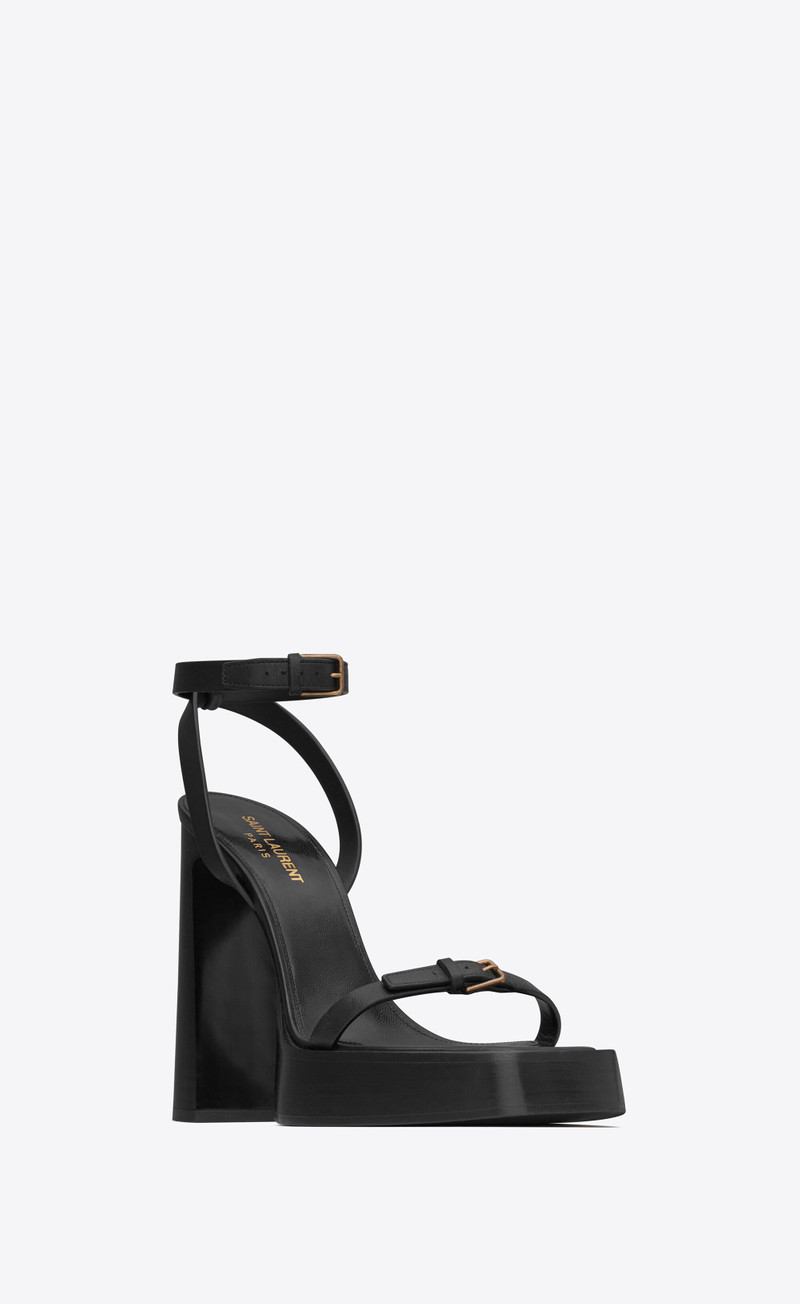 platz platform sandals in smooth leather 3